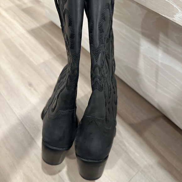 Jeffrey Campbell Black Western-Style Women's Boots size 7.5 fits skinny legged - Picture 3 of 5